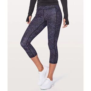 Lululemon Speed Up Crop 21" Size 4 EUC Crystalline Multi Luxtreme